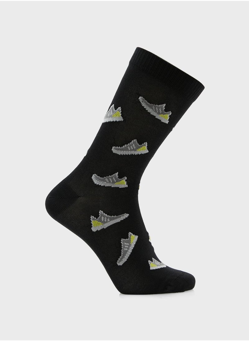 Adidas - 2 Pack Run X Ultraboost Graphic Socks - Image 1