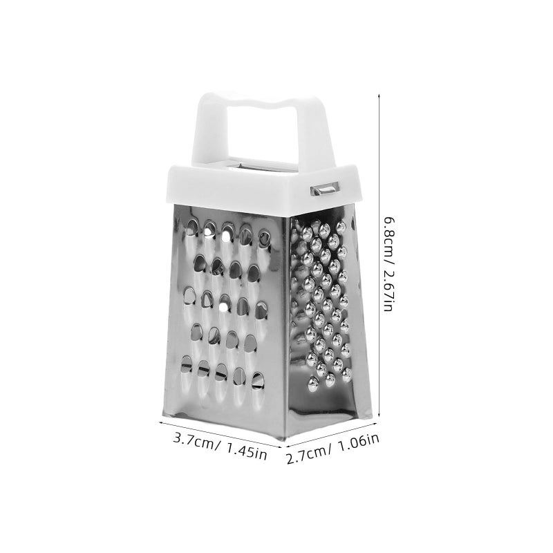 Four Sided Stainless Steel Handheld Cheese Grater Vegetable Slicer Shredder Set 8pcs - Image 3