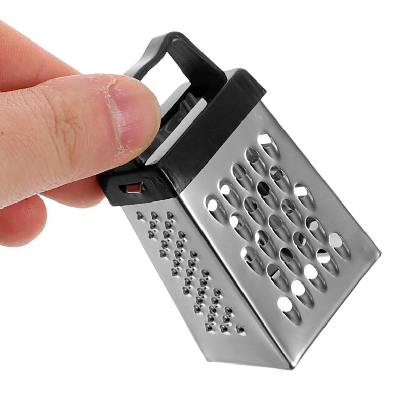 Four Sided Stainless Steel Handheld Cheese Grater Vegetable Slicer Shredder Set 8pcs - Image 4
