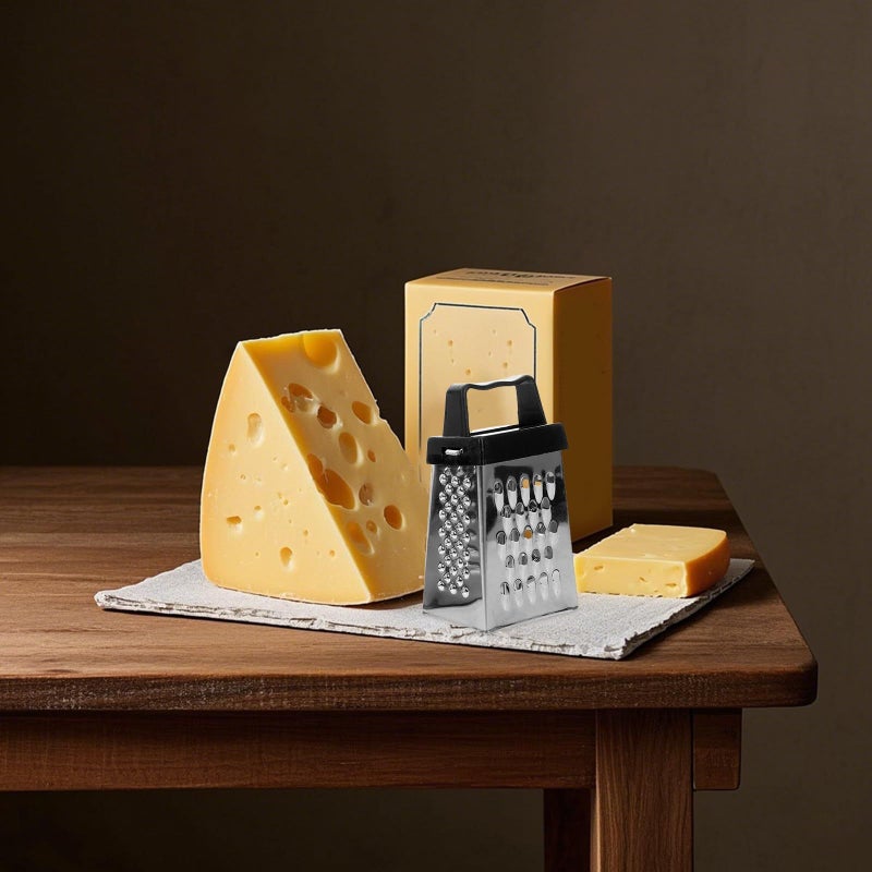 Four Sided Stainless Steel Handheld Cheese Grater Vegetable Slicer Shredder Set 8pcs - Image 5