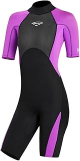Skyone Mens Wetsuit Women Adult Shorty 2MM Neoprene Wet Suit Diving Scuba Surfing Suits, One Piece Short Sleeve Thermal - Image 1