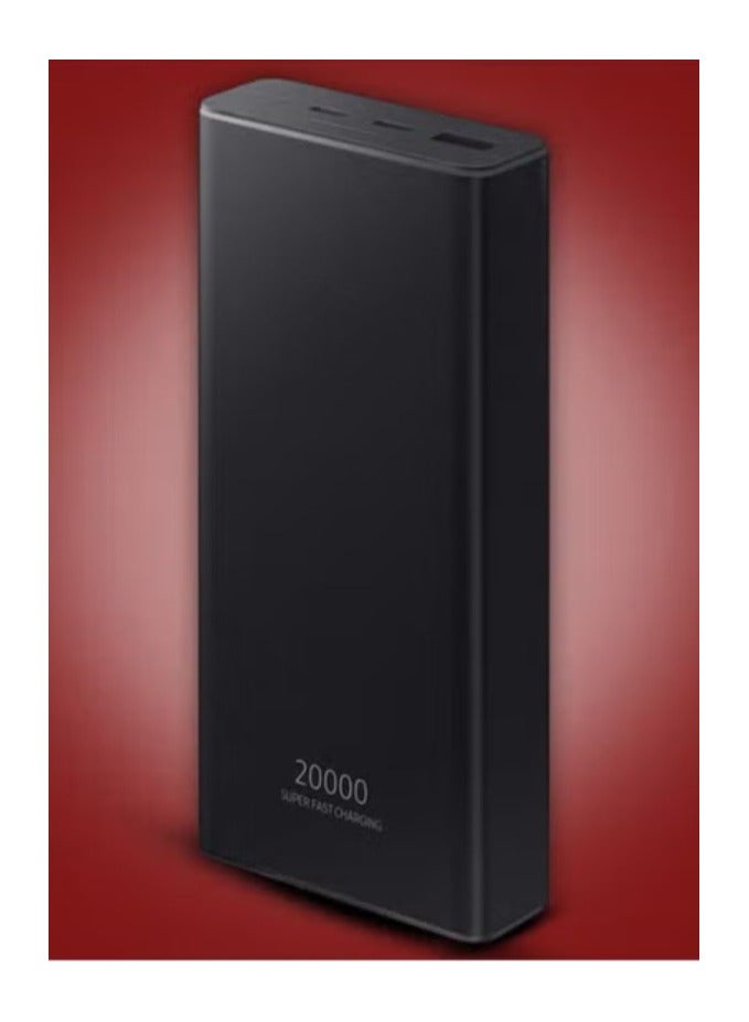 20000 mAh Power Bank, 2 USB C, 1 USB A,Up to 25W Battery Pack Black  - Image 2