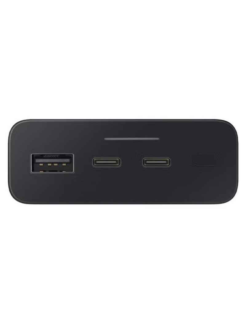 20000 mAh Power Bank, 2 USB C, 1 USB A,Up to 25W Battery Pack Black  - Image 3
