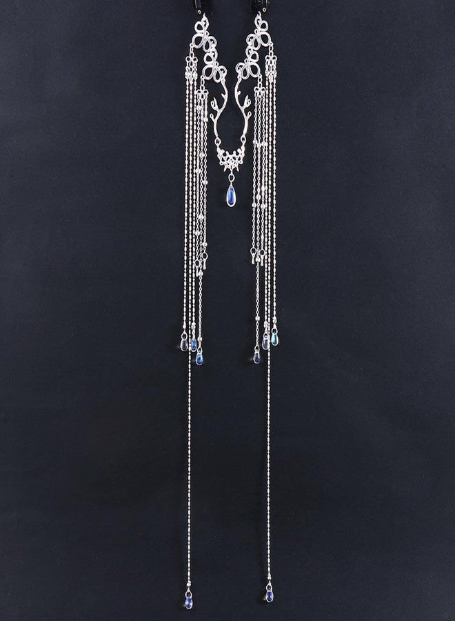 Kopida Rhinestone Tassel Head Chain Headwear Shinning Crystal Forehead Headband Wedding Bridal Hair Chain Headpiece for Women Girls Hair Jewelry Chinese Style Hair Accessories - Image 3