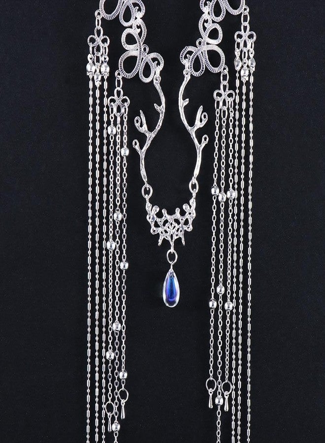 Kopida Rhinestone Tassel Head Chain Headwear Shinning Crystal Forehead Headband Wedding Bridal Hair Chain Headpiece for Women Girls Hair Jewelry Chinese Style Hair Accessories - Image 2