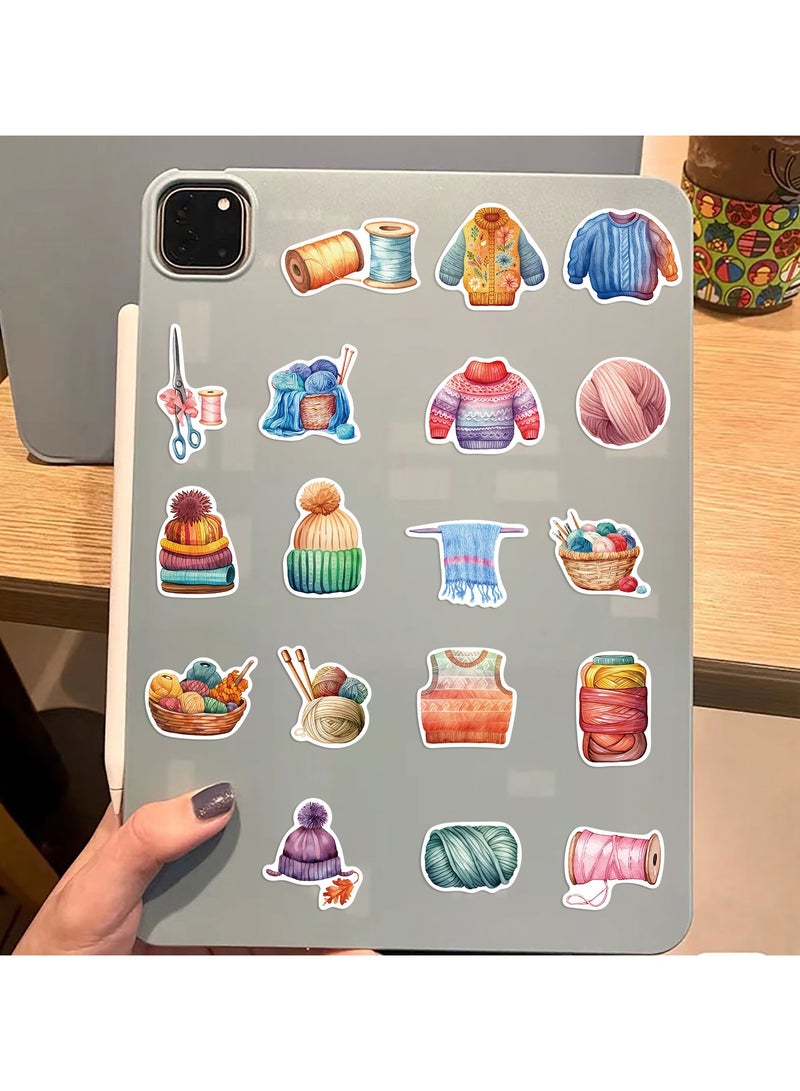 ORAINBOW Knitting Stickers Funny Sewing Stickers Pack 50pcs Suitable for Laptop Travel Case Notebook Phone Car Scrapbook Water Bottle Bike Computer Decals Kids Teen Adults Gift Stickers - Image 4