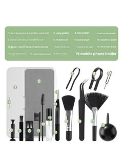 General Multifunctional Bluetooth Headset Cleaning Pen Mobile Phone Screen Cleaning Suit Tools Keyboard Computer Cleaning Suit-Color:Q10 (19 In One With Cleaning Solution)  - Image 3