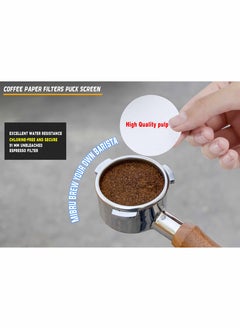 MIBRU Coffee Espresso Machine 100pcs Paper Filter 51mm Filter Puck Screen Portafilter Paper Compatible with DeLonghi Dedica and similar 51 mm Secondary Water Separation Filter Special Filter Paper  - Image 3