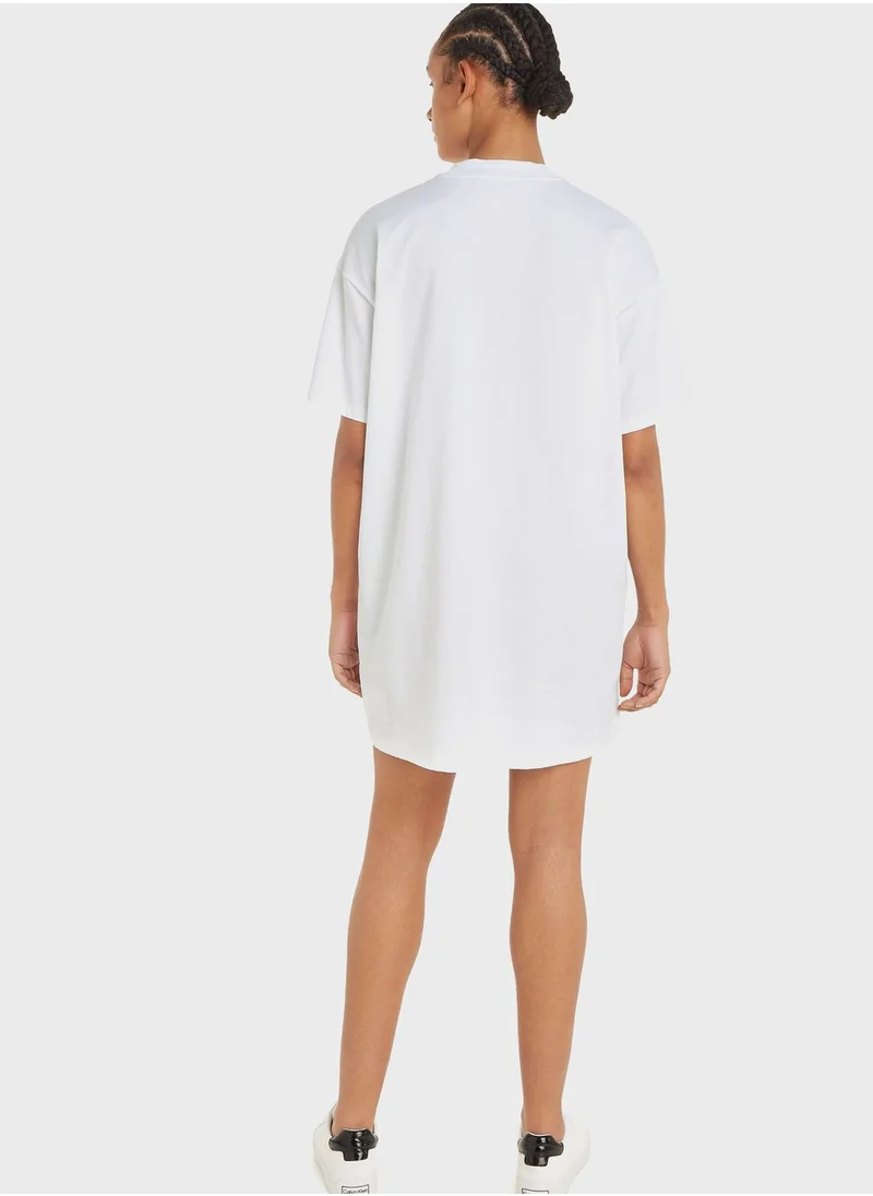 Calvin Klein Jeans Crew Neck Logo T-Shirt Dress