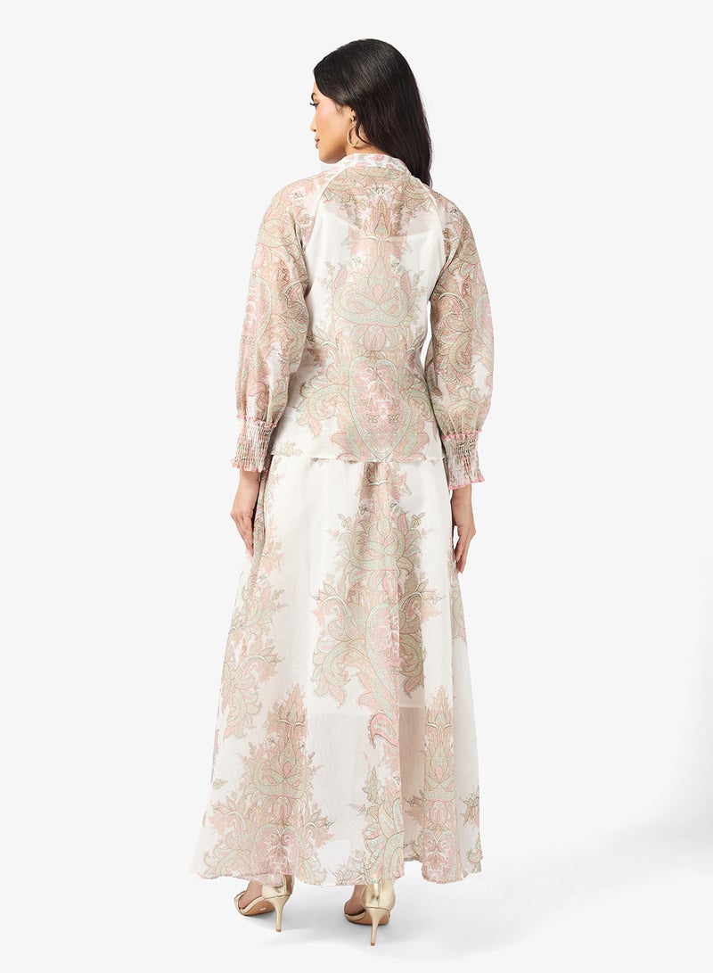 Khizana Printed Top & Skirt Set - Image 2