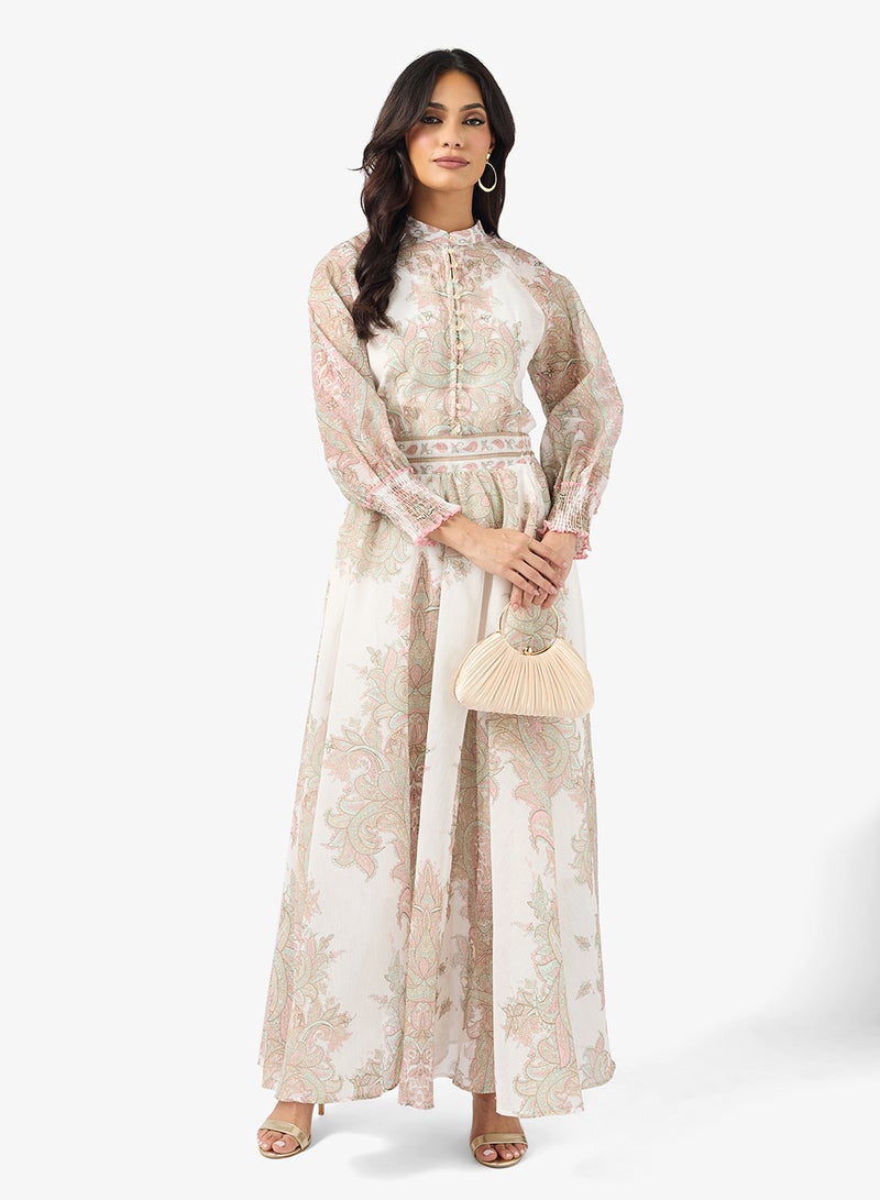 Khizana Printed Top & Skirt Set - Image 1