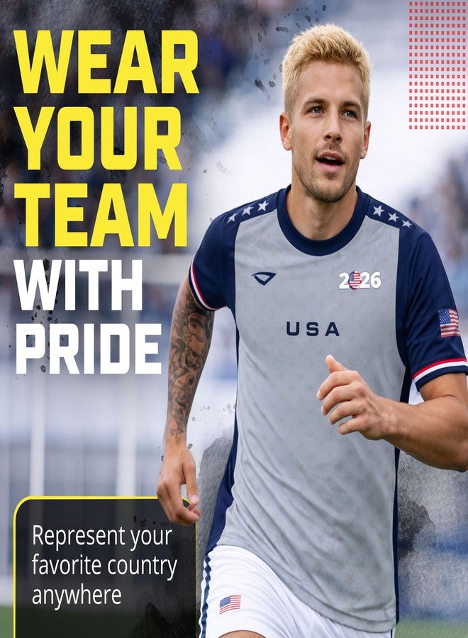 3N2 USA Fan Shirt – Breathable Lightweight Soccer Supporter Tee for Game Day, Training & Casual Wear (Unisex) - Large - Image 2