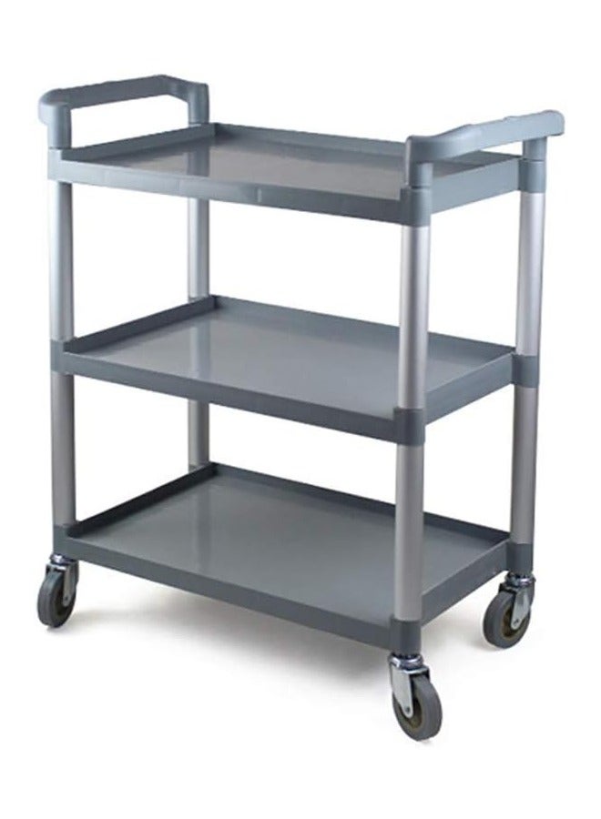 Generic Trolleys Household Serving Cart Heavy Duty Rolling Service Storage Hand Trucks Plastic 3-Shelf Cart for Hospitality  - Image 1