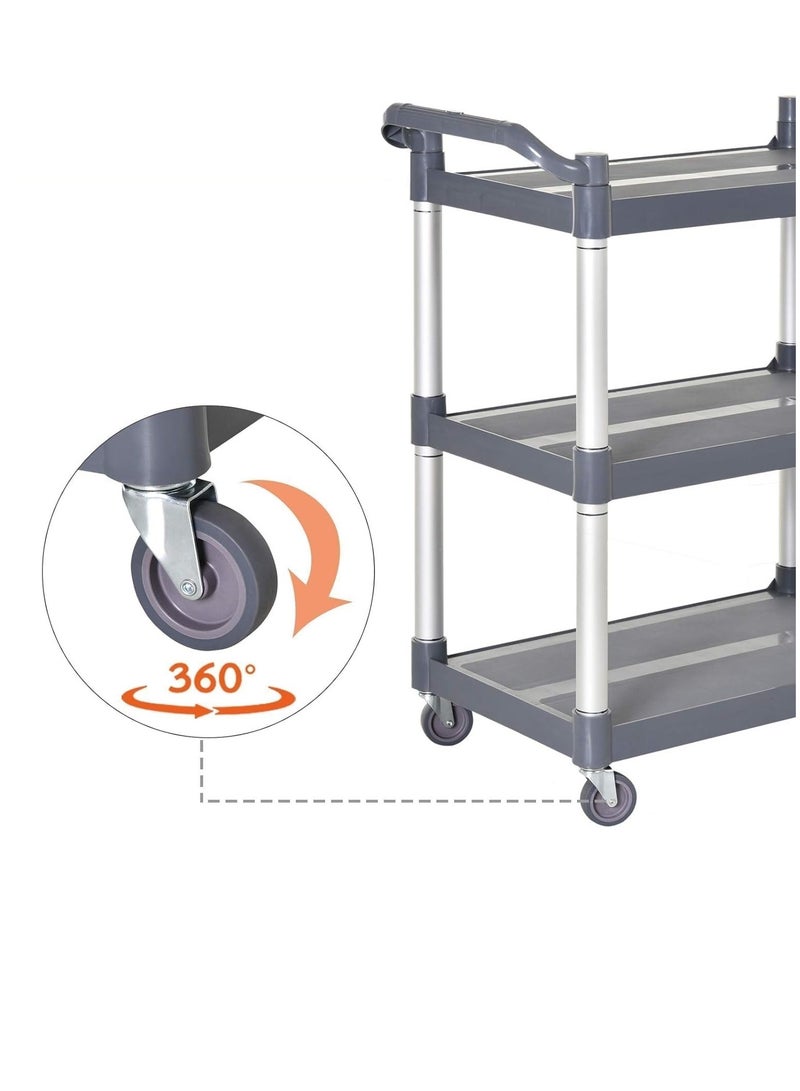 Generic Trolleys Household Serving Cart Heavy Duty Rolling Service Storage Hand Trucks Plastic 3-Shelf Cart for Hospitality  - Image 4