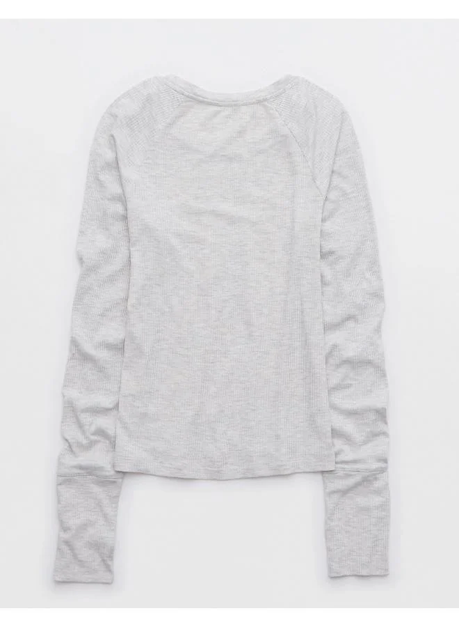 Aerie OFFLINE By Aerie Thumbs Up Ribbed T-Shirt