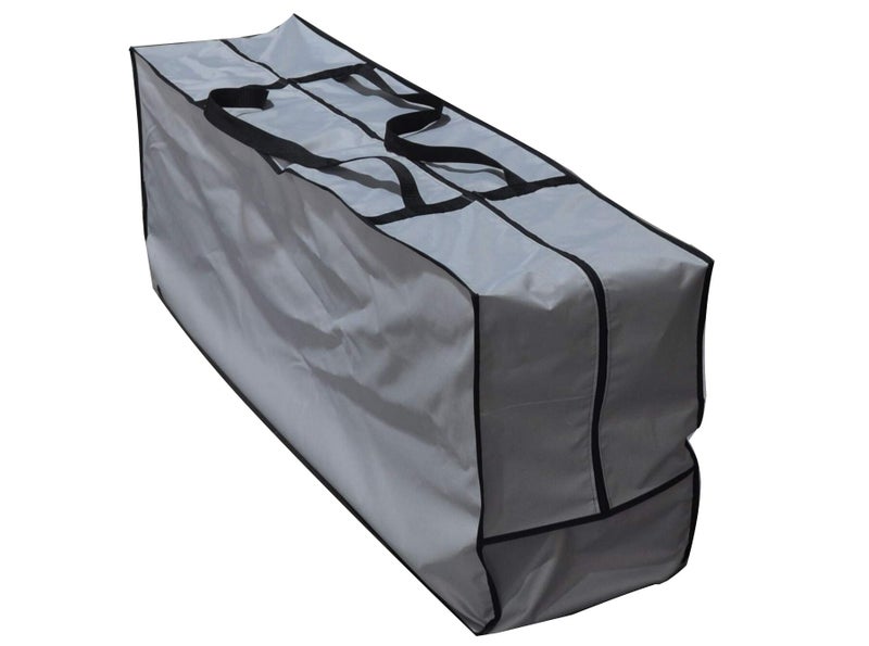 acoveritt Outdoor Rectangular CushionCover Storage Bag Protective Zippered Storage Bags with Handles 50L x 13W x 20H Grey