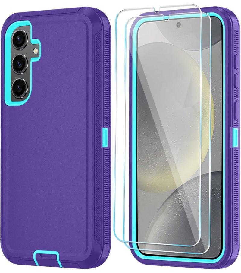 ONOLA Case for Samsung Galaxy S25+ / S25 Plus Case with HD Screen Protector [Not fit S25 / S25 Ultra], 3 in 1 Heavy Duty Phone Case for Galaxy S25 Plus 6.7",PurpleSkyBlue - Image 1
