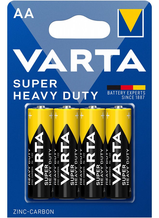 VARTA 4 Pieces Super Heavy Duty AA battery , Made in Vietnam 