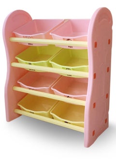 Home Elements Kids Deluxe Multi-Bin Toy Organiser with Large Side Panels Multi Colour  - Image 1