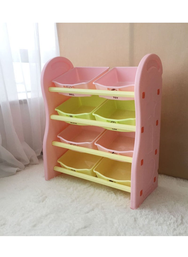 Home Elements Kids Deluxe Multi-Bin Toy Organiser with Large Side Panels Multi Colour  - Image 2