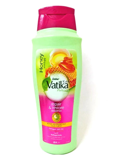 Vatika Naturals Repair & Restore Shampoo Honey & Egg 600 Ml