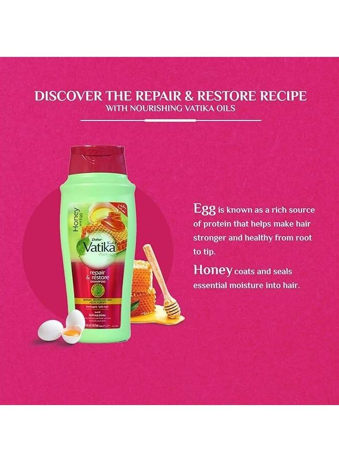 VATIKA Vatika Naturals Repair & Restore Shampoo Honey & Egg 600 Ml - Image 3