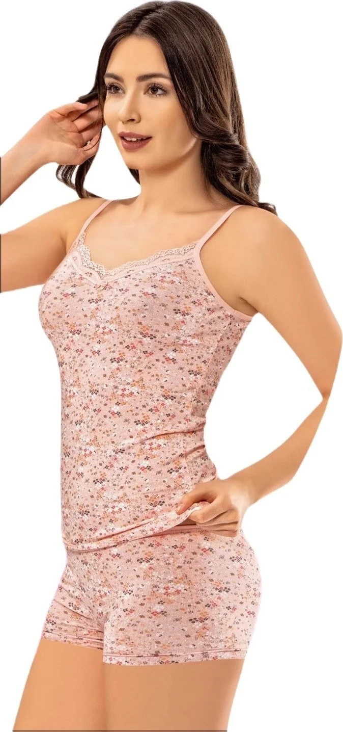 KOTA 6302 Lace Rope Suspender Women's Printed Shorts Set