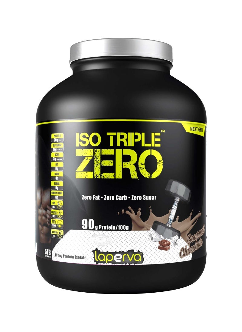 Laperva Iso Triple Zero Whey Protein Isolate Gourmet Chocolate Flavor 5Lb 