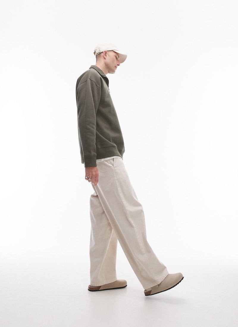TOPMAN Oversized 1/4 Zip Sweatshirt  - Image 4