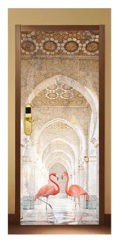 DECOR PRODUCTION Door Wallpaper | Strong PVC Material Decorative Sticker | Wallpaper for Home Doors/Almirah, Home Decor Items etc (Self Adhesive Door Deca, 30x76 Inch)_09 - Image 1