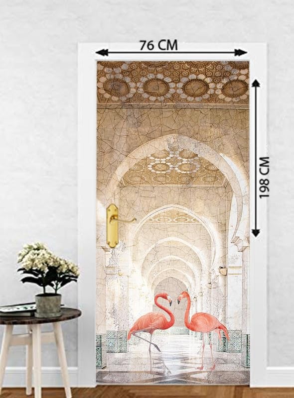 DECOR PRODUCTION Door Wallpaper | Strong PVC Material Decorative Sticker | Wallpaper for Home Doors/Almirah, Home Decor Items etc (Self Adhesive Door Deca, 30x76 Inch)_09 - Image 5