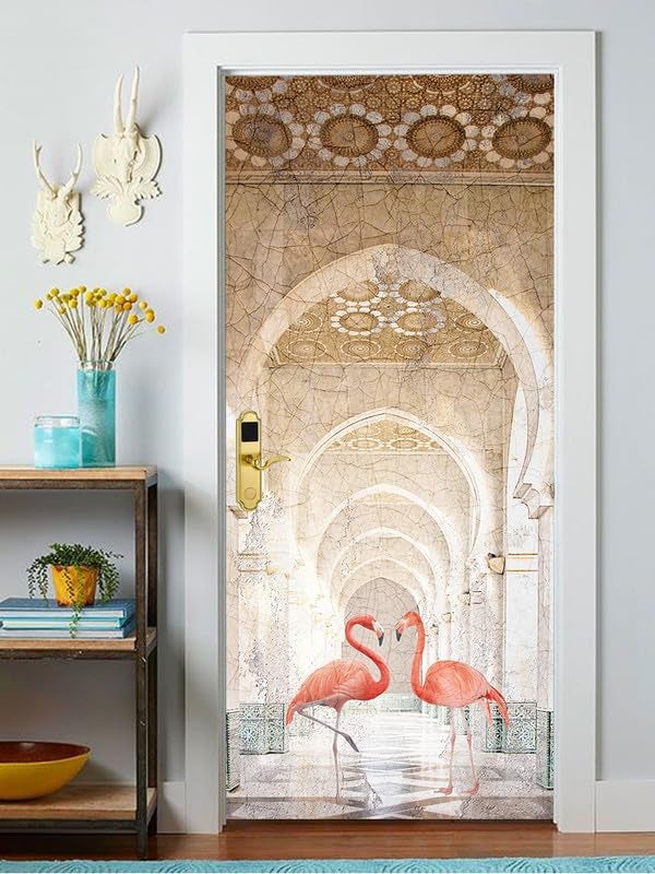 DECOR PRODUCTION Door Wallpaper | Strong PVC Material Decorative Sticker | Wallpaper for Home Doors/Almirah, Home Decor Items etc (Self Adhesive Door Deca, 30x76 Inch)_09 - Image 3