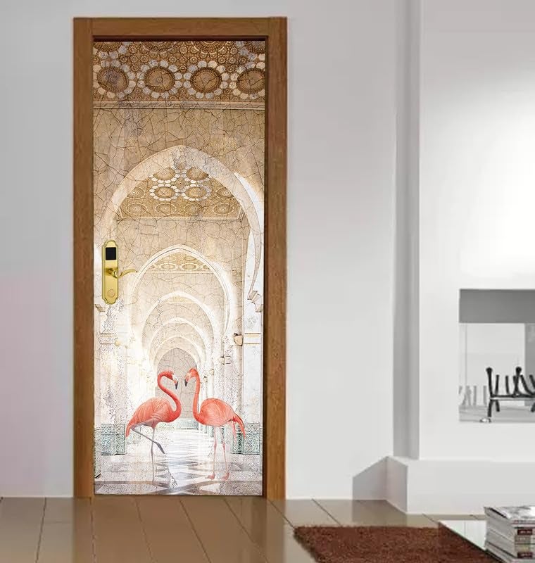 DECOR PRODUCTION Door Wallpaper | Strong PVC Material Decorative Sticker | Wallpaper for Home Doors/Almirah, Home Decor Items etc (Self Adhesive Door Deca, 30x76 Inch)_09 - Image 2