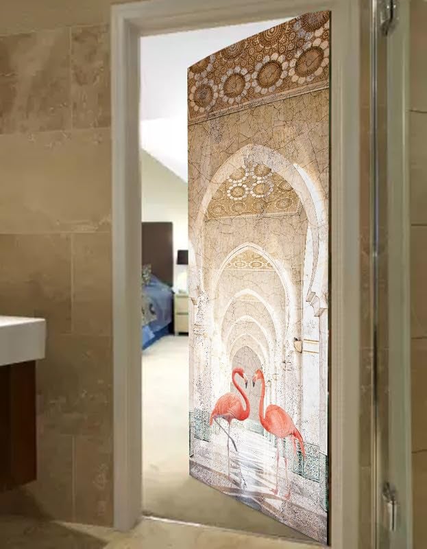 DECOR PRODUCTION Door Wallpaper | Strong PVC Material Decorative Sticker | Wallpaper for Home Doors/Almirah, Home Decor Items etc (Self Adhesive Door Deca, 30x76 Inch)_09 - Image 4