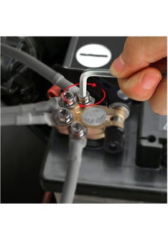 RATSAW 2 Pcs Car Battery Terminal Connectors Quick Release 4 Way Disconnect Compatible with Cars Vans Trucks and More  - Image 5