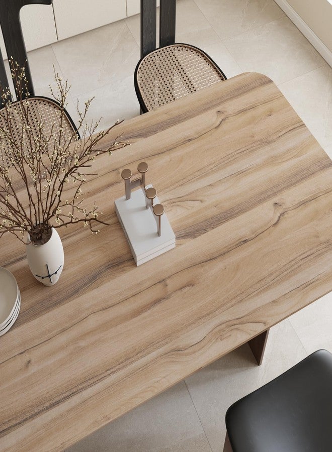 CRE8TIVE Light Brown Wood Grain Contact Paper for Countertops 12"x354" Peel and Stick Wallpaper Removable Faux Wood Wall Paper for Kitchen Bathroom Desks Shelves - Image 3