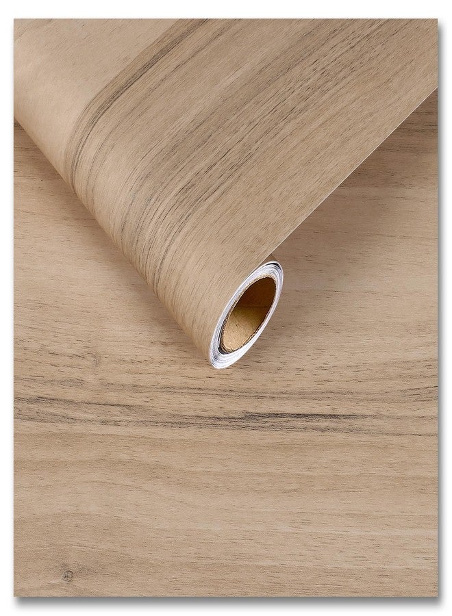 CRE8TIVE Light Brown Wood Grain Contact Paper for Countertops 12"x354" Peel and Stick Wallpaper Removable Faux Wood Wall Paper for Kitchen Bathroom Desks Shelves - Image 1