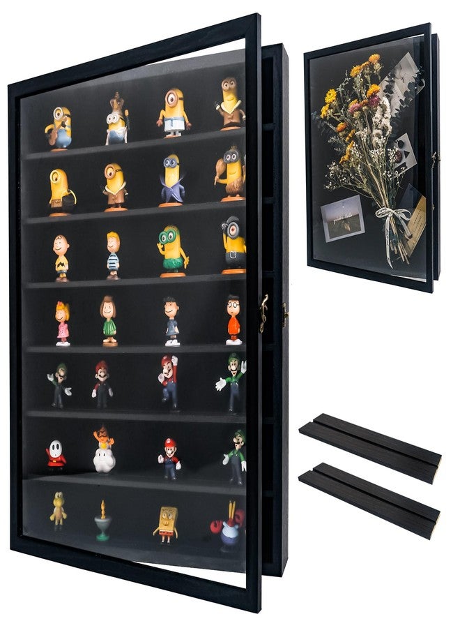 Hodeframe Shadow Box Frame with Removable Shelves, Black 16x20 Deep Memory Box Display Case for Keepsake Collectibles, Coins Military Medals Pins Wedding Flowers - Image 1