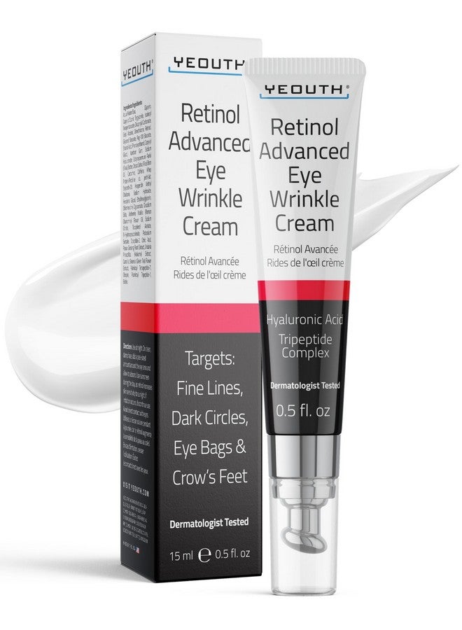 YEOUTH Retinol Eye Cream Anti Aging, Firming Under Eye Cream for Puffiness and Bags Under Eyes for Wrinkles and Dark Circles with Hyaluronic Acid and Tripeptides 15ml - Image 1