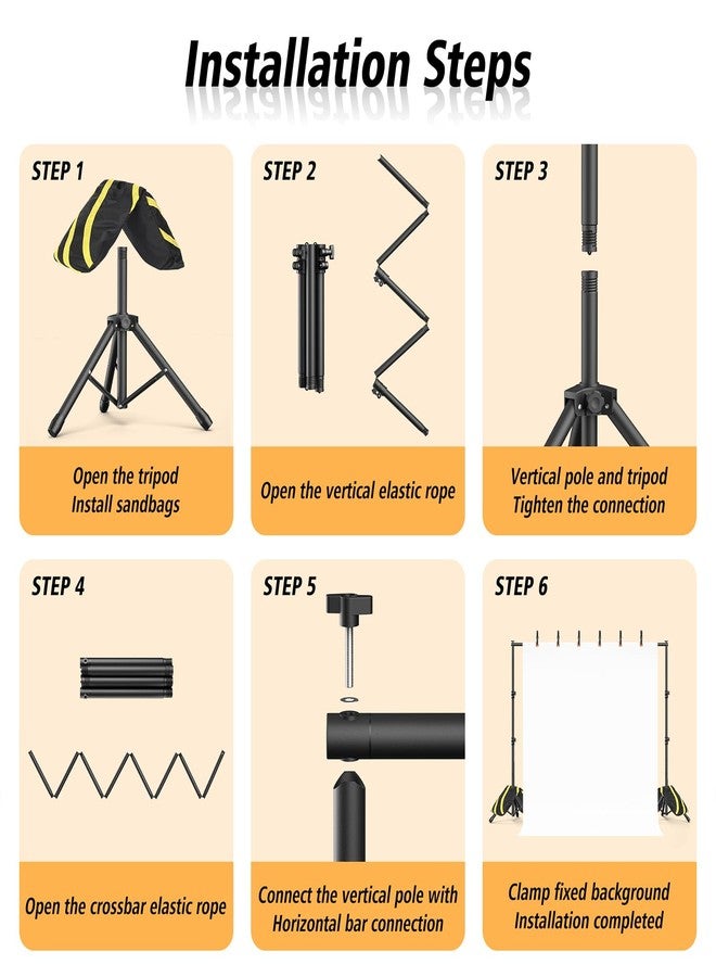 Forlogic Backdrop Stand 10x7.5ft(WxH), Heavy Duty Adjustable Photo Back Drop Stand kit, Suitable for Party, Photography, Weddings - Image 2