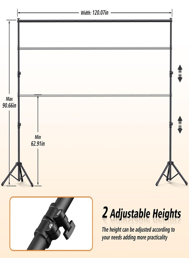 Forlogic Backdrop Stand 10x7.5ft(WxH), Heavy Duty Adjustable Photo Back Drop Stand kit, Suitable for Party, Photography, Weddings - Image 3