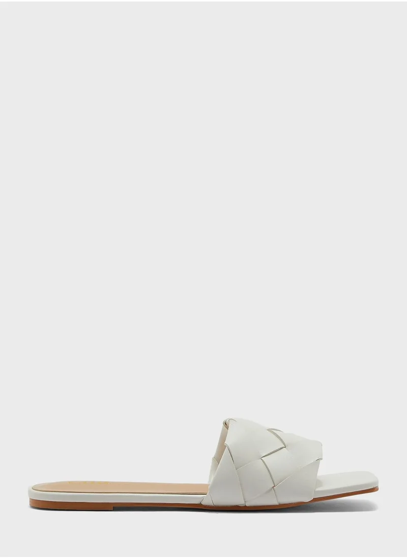 ELLA Flat Quilted Slide Sandals