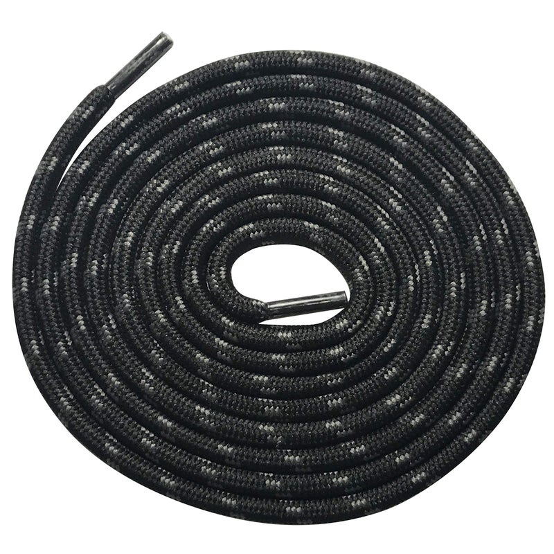 bq B&Q 3 Pairs Heavy Duty Round Boot Laces Shoelaces for Hiking Walking Construction Safety Work Boots Shoes (63" (160cm), Black Gray Spot) - Image 4