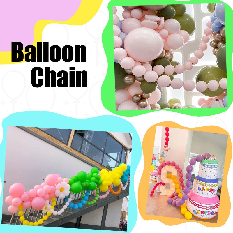 JINUPHION 100 Pcs Quick Link Balloons 10 inch, Latex Linking Balloons for Balloon Wall/Arches/Chains, Birthday Party Wedding Anniversary Graduation Arch Party Decor (White Metallic) - Image 5