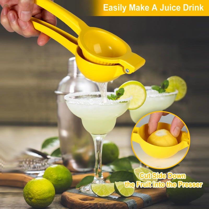 TEZZ Lemon Squeezer, Premium Large Heavy Duty Handhelp Juicer for Lemon, Metal Hand Press Citrus Juicer, Lime Squeezer Bar Tool, Manual Citrus Press - Image 4