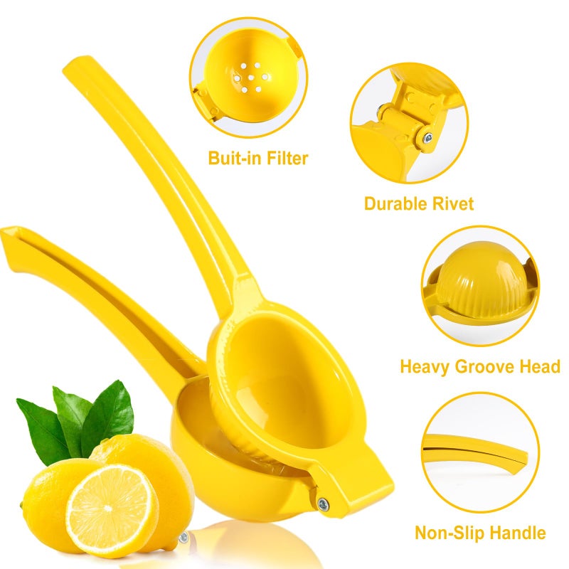 TEZZ Lemon Squeezer, Premium Large Heavy Duty Handhelp Juicer for Lemon, Metal Hand Press Citrus Juicer, Lime Squeezer Bar Tool, Manual Citrus Press - Image 5