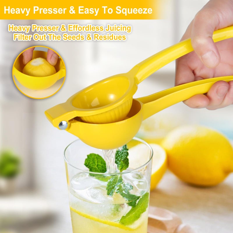TEZZ Lemon Squeezer, Premium Large Heavy Duty Handhelp Juicer for Lemon, Metal Hand Press Citrus Juicer, Lime Squeezer Bar Tool, Manual Citrus Press - Image 2