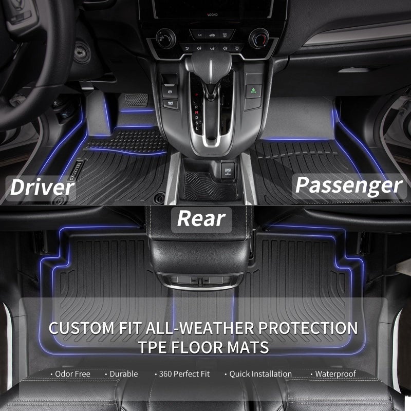 KELCSEECSÂ® Floor Mats & Cargo Liner for 2025 2026 Mazda CX-50 Hybrid(Only for Hybrid),All Weather Protection TPE Floor Liners Front& Rear Row Full Set CX50 Hybrid Accessories Black - Image 2