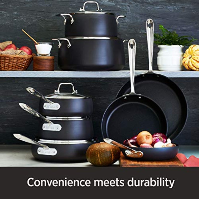 E7852664 HA1 Hard Anodized Nonstick Dishwasher Safe PFOA Free Sauce Pan Cookware 3.5 quart Black 2100090548 - Image 3