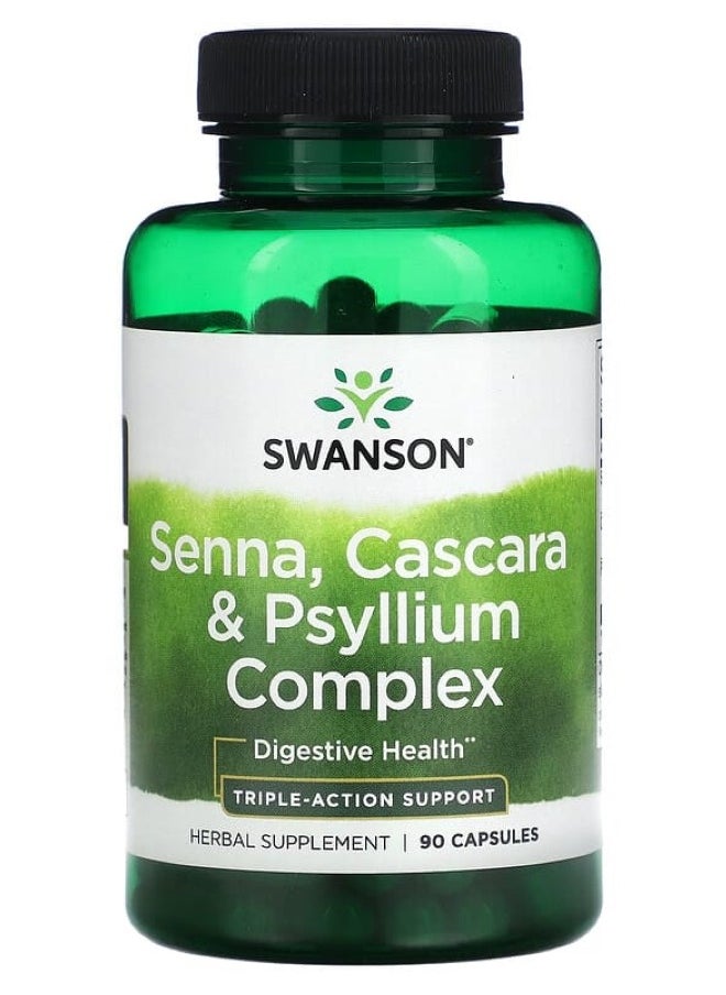 SWANSON - Senna, Cascara And Psyllium Complex 90 Caps - Image 1